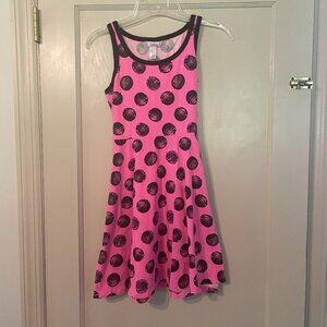 Justice: Bright Pink and Black Polka Dot Sundress